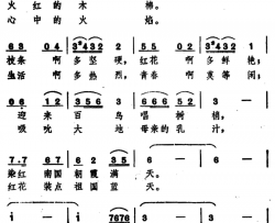 我窗前的红木棉简谱