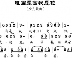祖国是园我是花简谱