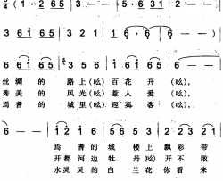 朋友，请到焉耆来简谱-焉耆回族民歌