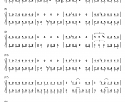 冒险岛BGM钢琴简谱-数字双手-FC游戏《冒险岛》