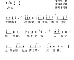 河源民歌：大树脚下种海棠简谱-