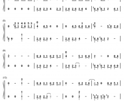 余年钢琴简谱-数字双手-肖战