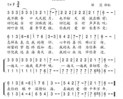 一遍又一遍简谱-娜娜·莫斯柯丽演唱
