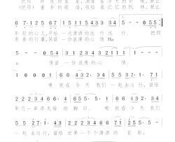 今天去远行简谱