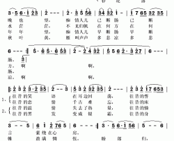 望夫石简谱(歌词)-雅丽演唱-秋叶起舞记谱上传