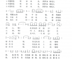 可爱的昆明简谱-陈晶露演唱-张习良/张习良词曲