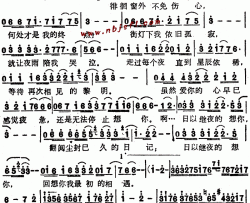 日以继夜的想你《再生花》主题歌--孟庭苇简谱