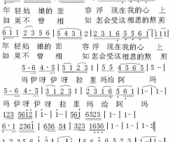 在那东山顶上简谱-谭晶演唱-仓央嘉措/张千一词曲