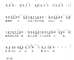 华夏儿女世代牢记简谱-电视专题片《国策》主题曲