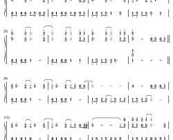 生命之河钢琴简谱-数字双手-王菲 那英