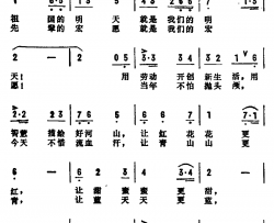 光明在前，胜利在前简谱-张名河词/杨志忠曲