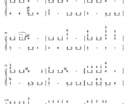 画情钢琴简谱-数字双手-姚贝娜