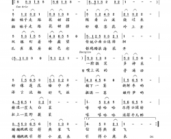 湘妹子摆花裙简谱-向邦瑜演唱-臧辉先/向邦瑜词曲