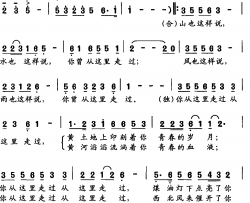 你从这里走过简谱-杨建仁、杨玉鹏词/封奎海曲