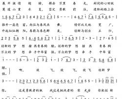 放飞创新梦想简谱-刘志毅词 刘季宏曲