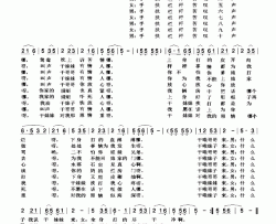 手扶栏杆 简谱-民间小调徐善云-