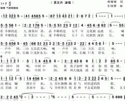 喊一声中国简谱(歌词)-易文卉演唱-秋叶起舞记谱上传