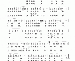 骨肉情简谱-彭高平演唱-张吉义/郁洲萍词曲