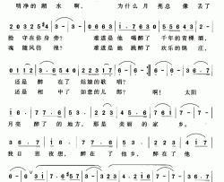 太阳月亮醉了的地方简谱-孙洪斌词/文子洋曲