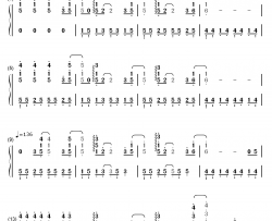 樱钢琴简谱-数字双手-河辺千恵子