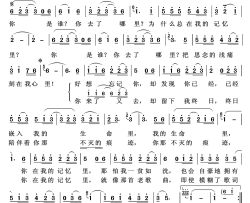 你在我的记忆里张亦弛作品选简谱