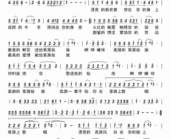漂亮简谱-泽旺多吉演唱-杨鹤城/李砚词曲