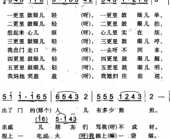 出门人简谱-一）（伊犁回族民歌