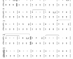 垄上行钢琴简谱-数字双手-张明敏