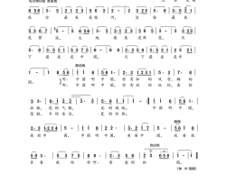 美丽中国简谱-钟中演唱-邬大为、柳铁良/沈尊光词曲