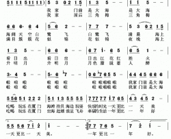 我家门前是大海简谱