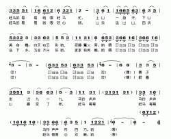 赶马哥哥赶马郎简谱-于淑珍演唱-钟霞/刘憉杰词曲