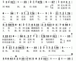 祖国啊，祖国简谱(歌词)-黄金中演唱-秋叶起舞记谱上传