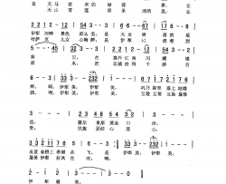 最美伊犁简谱-佩芳演唱-缪新华/刘泽湖词曲