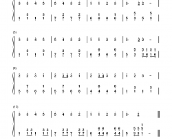 欢乐颂钢琴简谱-数字双手-贝多芬  Beethoven