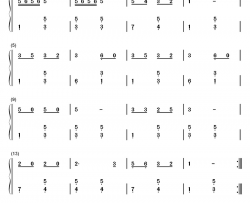 打电话钢琴简谱-数字双手-儿歌