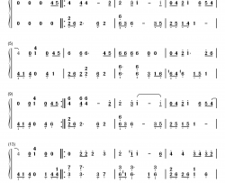 想听到说相爱钢琴简谱-数字双手-Da Endorphine