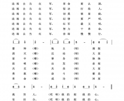 送郎当红军经典民歌100首简谱