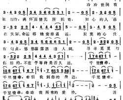 千里情牵简谱-莎莎词/阿伦曲