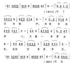 人鱼公主电视剧《歌儿救母记》插曲简谱-胡蓉蓉演唱