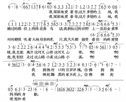 多情的土地简谱-演唱-落红制作曲谱