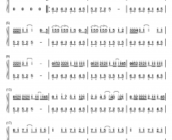 失眠飞行钢琴简谱-数字双手-沈以诚 薛明媛