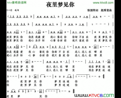 夜里梦见你简谱