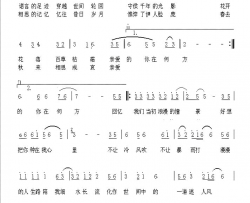 把你种在我心里简谱-刘强演唱-唐里文清/刘强词曲