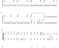 10年樱钢琴简谱-数字双手-AKB48