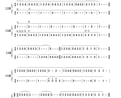 拜厄简谱第12、13、14、15首简谱