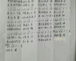 黄河的涛声随音乐萌生谌丽君手写谱〖155〗简谱