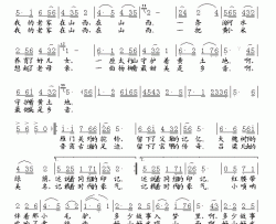 我的老家在山西简谱-丁予平词/铁民曲张璐-