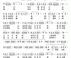 雪山恋歌简谱-徐志刚演唱-周志平/放牧蓝天词曲
