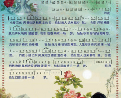 昨夜小楼又东风简谱-季忠平演唱-季忠平、袁永兴、袁永兴/季忠平词曲