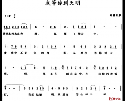 我等你到天明 简谱-新疆民歌吴雁泽-